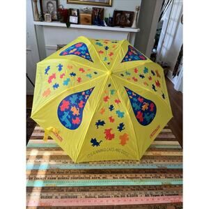 Vintage Yellow Umbrella It’s Raining Cats & Dogs The Humane Society Of The US